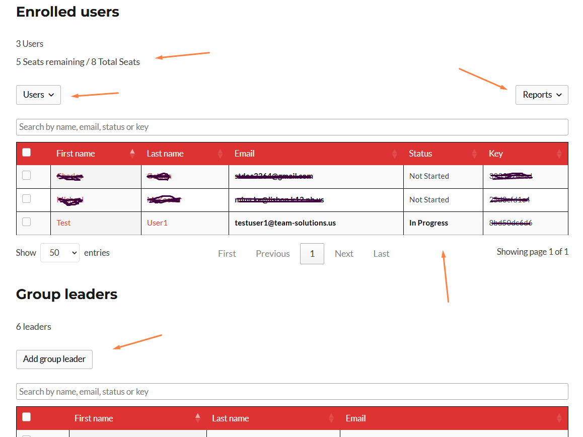 group management screenshot