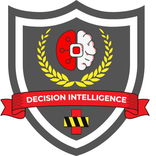 Decision Intelligence Category Logo Decision Intelligence category badge - brain with circuit board and gears symbolizing AI-powered decision systems by TEAM Solutions