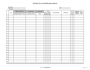 Resident Accountability Form and Instructions